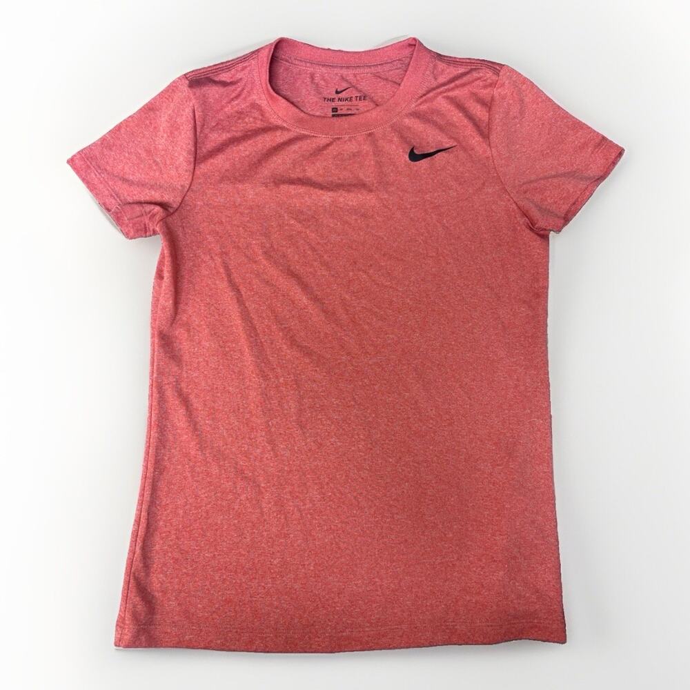 Nike Dri-FIT Womens XS Coral Red The Nike Tee Short Sleeve Athletic Shirt